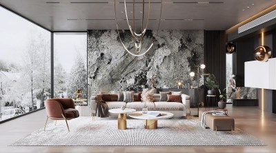 现代客厅3D模型下载